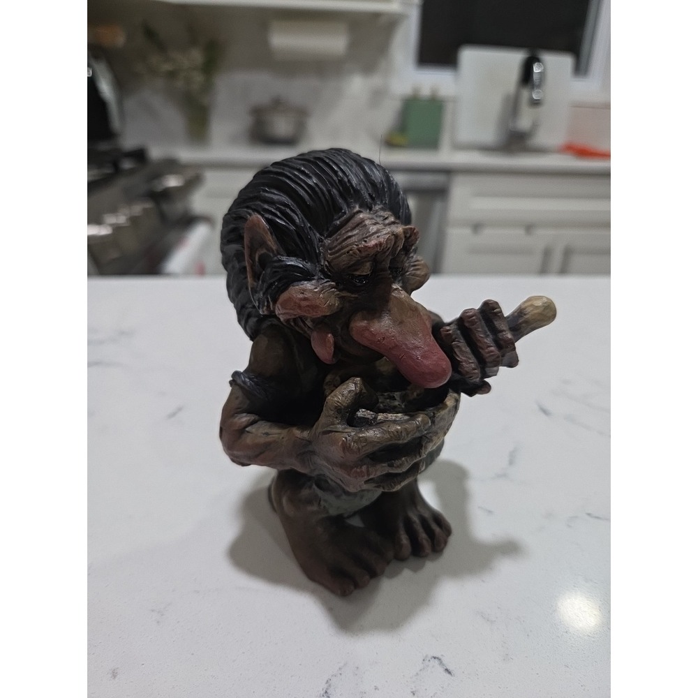 Vintage Troll Figure Nyform Paul Bonner Eating  Troll Rare Norwegian